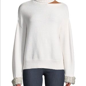 Alice and Olivia Gemini cut out turtle neck bejewelled sweater - Tags still on